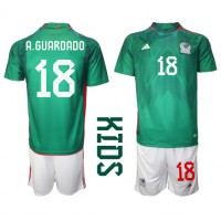 Koszulka piłkarska Meksyk Andres Guardado #18 Strój Domowy dla dzieci MŚ 2022 tanio Krótki Rękaw (+ Krótkie spodenki)